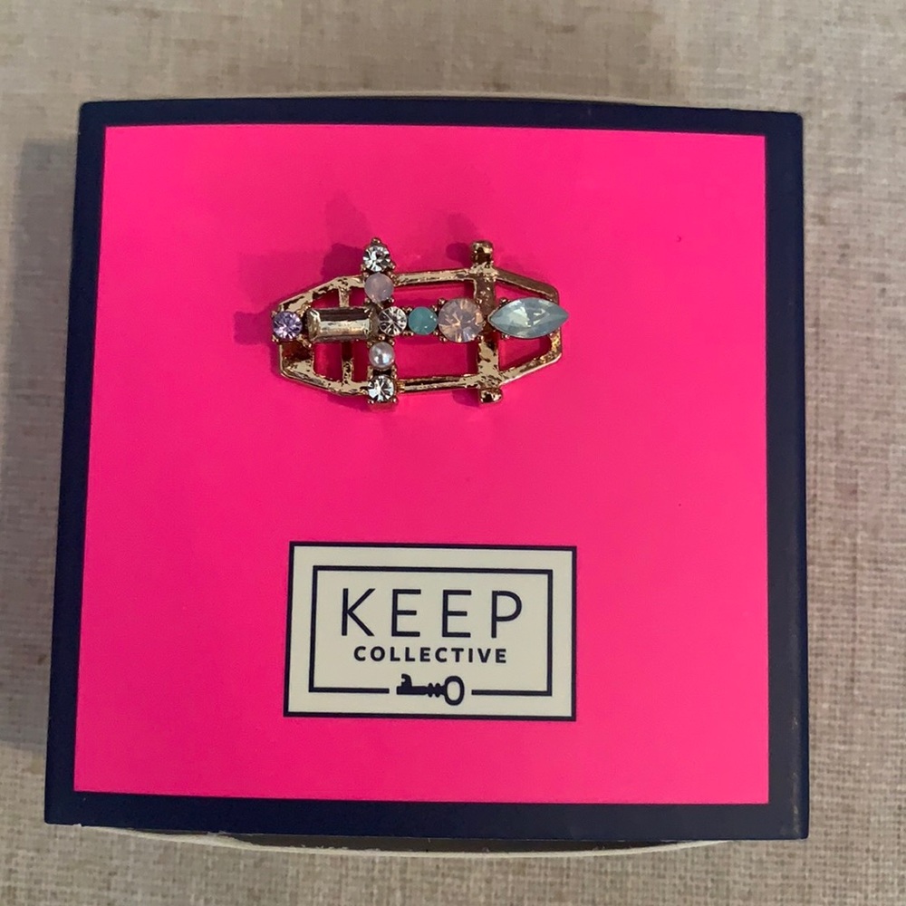 KEEP Collective Crystal Cross Rose Gold